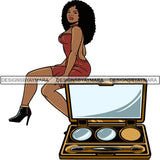 Afro Woman SVG Make Up Goddess Cutting Files For Cricut Silhouette and Much More
