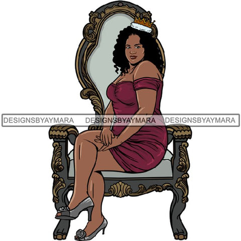 Afro Queen Goddess Melanin Nubian Glamour .PNG Print Files Not For Cutting