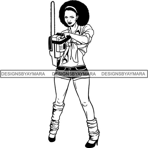 Afro Black Woman Halloween SVG Cutting Files For Silhouette Cricut and More