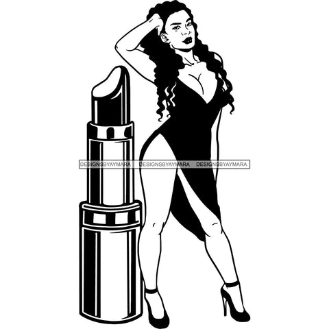 Afro Woman SVG Make Up Goddess Cutting Files For Cricut Silhouette and Much More