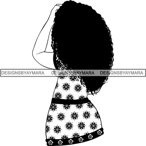 Afro Latina Woman SVG Cutting Files For Silhouette Cricut and More