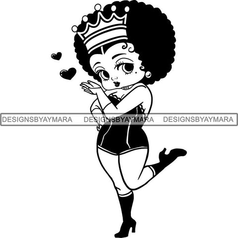 Afro Sexy Queen Betty SVG Cutting Files For Cricut and Silhouette