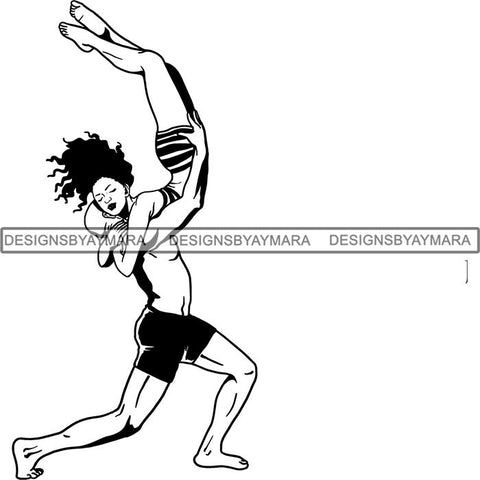 Afro Black Ballerina Woman Ballet Dancer .SVG Cut Files For Silhouette and Cricut