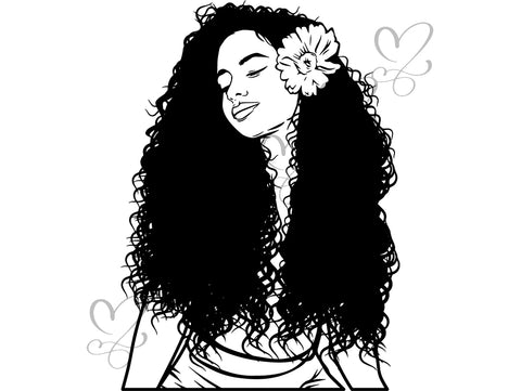 Afro Beautiful Black Woman SVG African American Ethnicity Afro Puffy Hairstyle Beauty Salon Queen Diva Classy Lady  Beautiful People Beauty Salon Princess