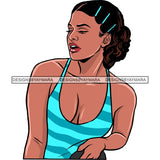 Ebony Afro Woman Nubian Melanin Brown Skin Makeup Model Glasses Accesories SVG Cut Files