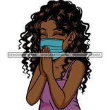 Black Woman Praying God Quotes Face Mask Begging Prayers Save Life Mujer Orando a Dios SVG Vector Clipart Cutting Files