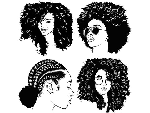 Afro Beautiful Black Woman SVG African American Ethnicity Afro Puffy Hairstyle Beauty Salon Queen Diva Classy Lady  Beautiful People Beauty Salon Princess