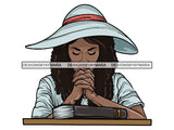 Classy Lady Praying God .PNG .JPG .SVG Clipart Perfect For Printing Not For Cutting