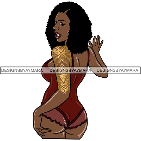 Afro Woman Tattoo Sexy Melanin Nubian Goddess PNG Files For Print Not For Cutting