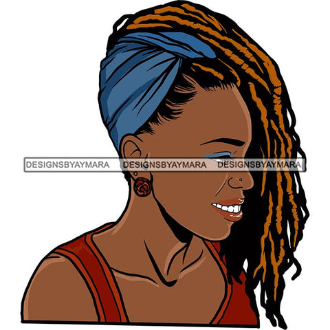 Afro Woman Braids Dreadlocks Sister-Locks Dreads Locks Hairstyle .SVG Cut Files For Silhouette and Cricut