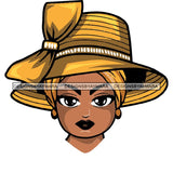 Afro Lola Wearing Hat Church Lady .SVG Clipart Vector Cutting Files