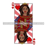 Afro Queen Lola Ace Casino Design Blackjack Poker Gambling Crown Royal SVG Cutting Files For Silhouette Cricut and More!