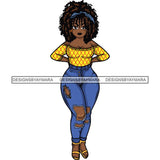 Afro Lola Sassy Exotic Curvy Thick Goddess .SVG Cutting Files For Silhouette and Cricut and More!