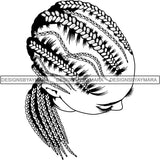 Afro Woman Braids Dreads Dreadlocks Hairstyle SVG Cut Files For Silhouette and Cricut