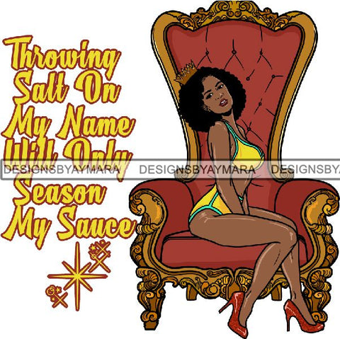 Afro Queen Goddess Melanin Nubian Glamour .PNG Print Files Not For Cutting