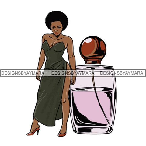 Afro Woman SVG Make Up Goddess Cutting Files For Cricut Silhouette and Much More