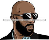 Attractive Black Man Bearded Hipster Model Fashion Male Guy Hombre Masculino Guapo Stylish Close-up Sexy Macho Manly SVG Files For Cutting