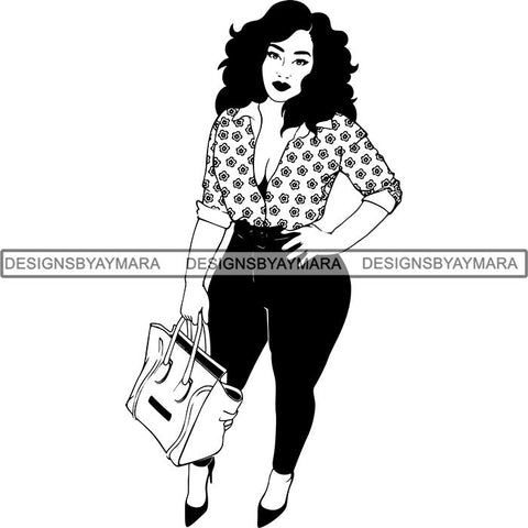 Afro Woman SVG Cut Files For Silhouette and Cricut