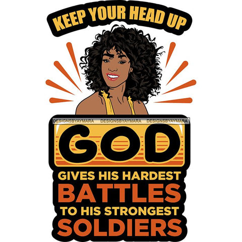 Afro Woman God Lord Life Quotes SVG Cutting Files For Silhouette and Cricut and More!