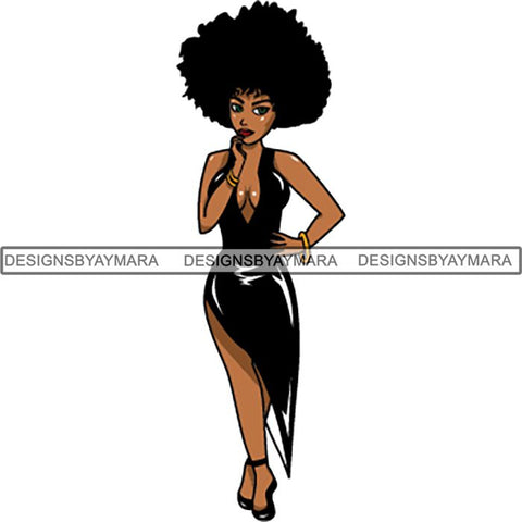 Afro Lola Boss Lady Quotes SVG Cutting Files For Silhouette Cricut and More