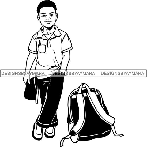 Back to School Kid Student Education Supplies .SVG Cut Files for Silhouette and Cutting