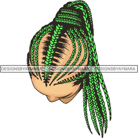 Afro Woman Braids Dreads Dreadlocks Hairstyle PNG Print File Not For Cutting