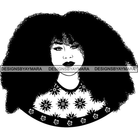 Afro Latina Woman SVG Cutting Files For Silhouette Cricut and More
