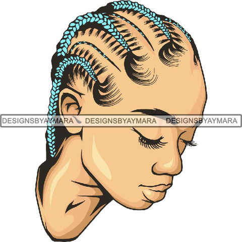 Afro Woman Braids Dreads Dreadlocks Hairstyle PNG Print File Not For Cutting