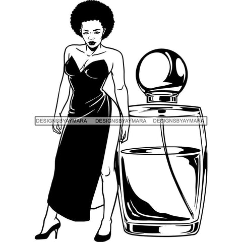 Afro Woman SVG Make Up Goddess Cutting Files For Cricut Silhouette and Much More