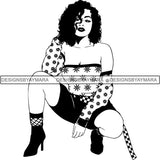 Afro Lady Black Goddess Melanin Dark Latina Morena SVG Files For Cutting and More!