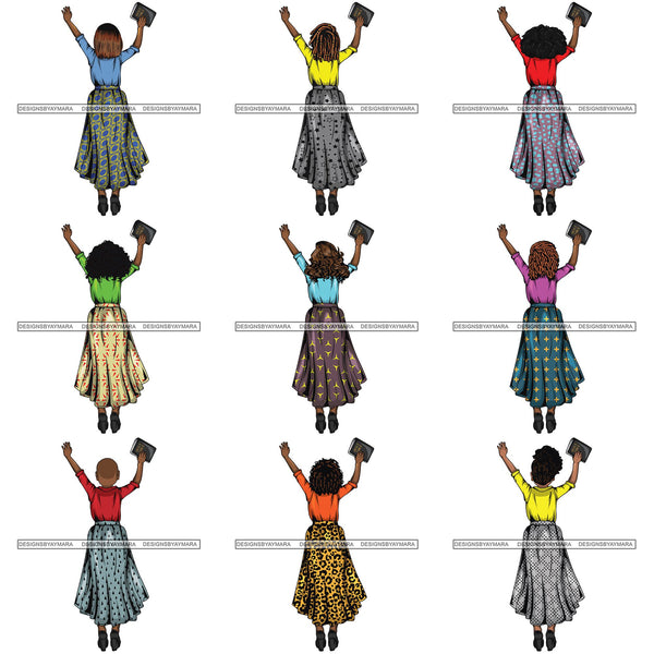 Bundle 9 Afro Lola Praying Begging Asking God Lord Faith Strength .SVG Vector Clipart Cutting Files For Silhouette Cricut and More!