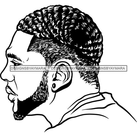 Attractive Man Bearded Hipster Model Fashion Male Guy Stylish Mustache Close-up Sexy Macho Manly SVG Files For Cutting