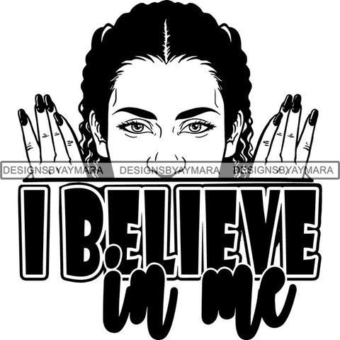 Afro Woman Peeking Peek-a-Boo I see You Melanin Pretty Half Face PNG File For Print Not For Cutting