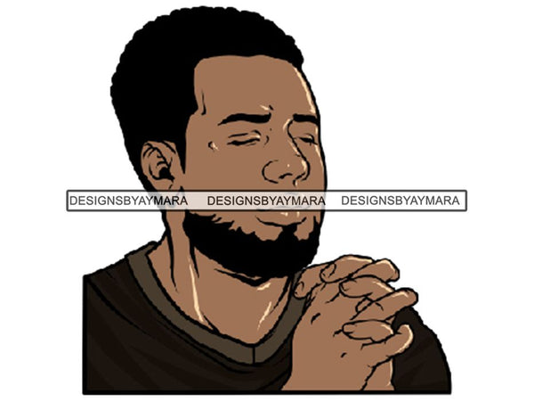 Man Praying God PNG Print File Not For Cutting