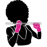 Strong Afro Woman SVG Cancer Survivor Cutting Files For Silhouette Cricut and More