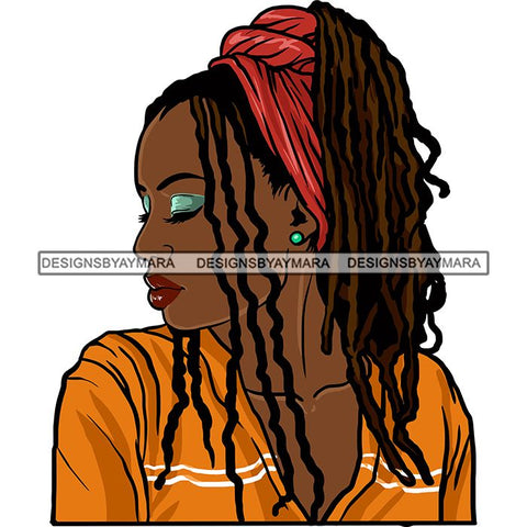 Afro Woman Braids Dreadlocks Sister-Locks Dreads Locks Hairstyle .SVG Cut Files For Silhouette and Cricut