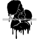 Sensual African Couple Silhouette Goddess Safari Africa Nature Exotic Culture SVG Cutting Files.