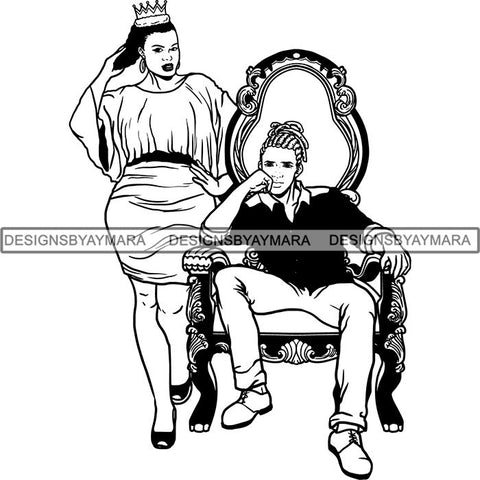 King and Queen Rey Reina Couple Life Goals SVG Cut Files For Silhouette and Cricut