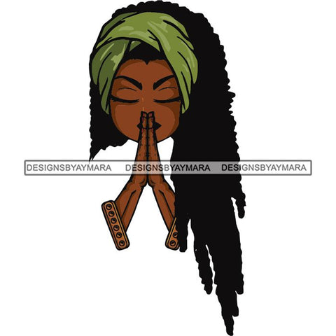 Afro Lola Praying Begging Asking God Lord Faith Strength .SVG Vector Clipart Cutting Files For Silhouette Cricut and More!