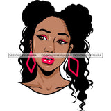 Ebony Afro Woman Nubian Melanin Brown Skin Makeup Model Glasses Accesories SVG Cut Files