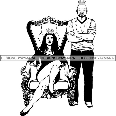 King and Queen Rey Reina Couple Life Goals SVG Cut Files For Silhouette and Cricut