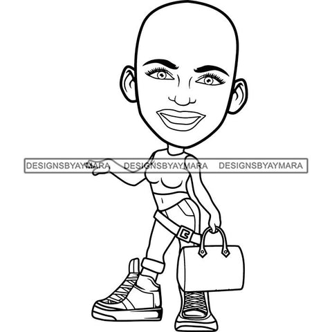 Cute Afro Lola Boss Lady Summer Fashion Dope Diva Glamour .SVG Cutting