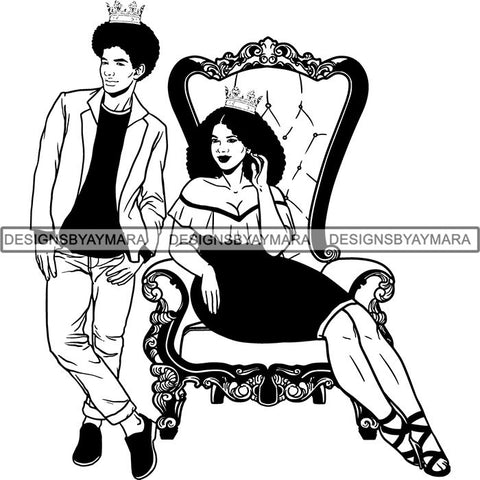 King and Queen Rey Reina Couple Life Goals SVG Cut Files For Silhouette and Cricut