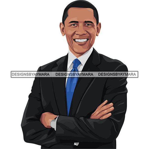 Barack Obama African American Leader Proud Roots .SVG Clipart Vector Cutting Files