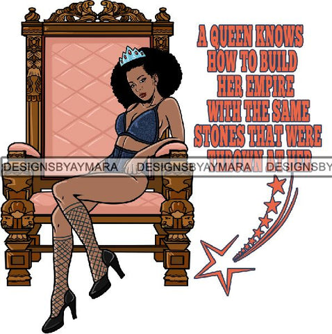 Afro Queen Goddess Melanin Nubian Glamour .PNG Print Files Not For Cutting