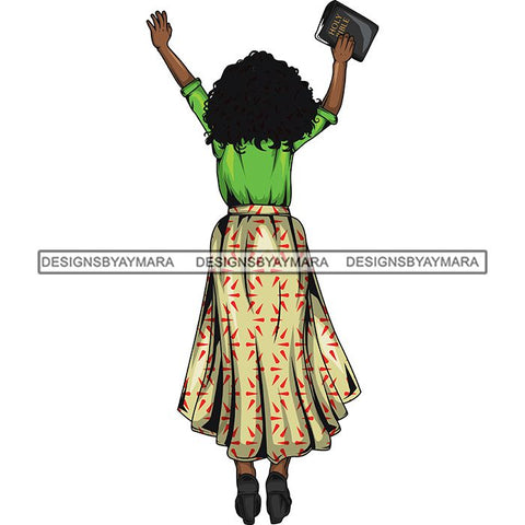 Afro Lola Praying Begging Asking God Lord Faith Strength .SVG Vector Clipart Cutting Files For Silhouette Cricut and More!
