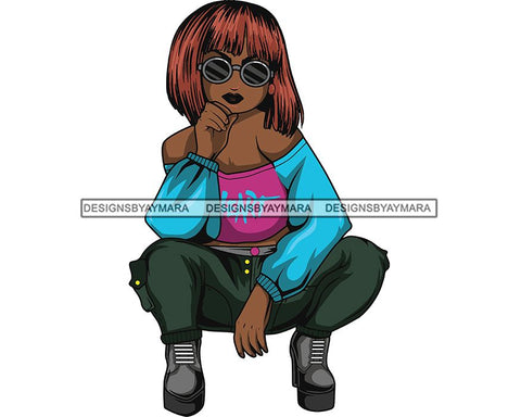 Afro Lola Boss Lady Diva Style .SVG Cutting Files For Silhouette and Cricut and More!