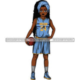 Afro Lola Basketball Player Sport Woman SVG Clipart Vector Cutting Cut Files