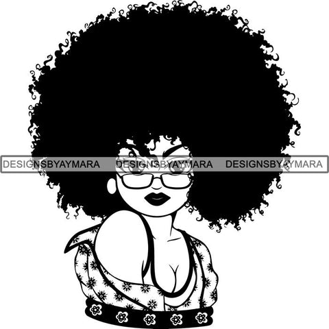 Afro Lola Boss Lady Quotes SVG Cutting Files For Silhouette Cricut and More