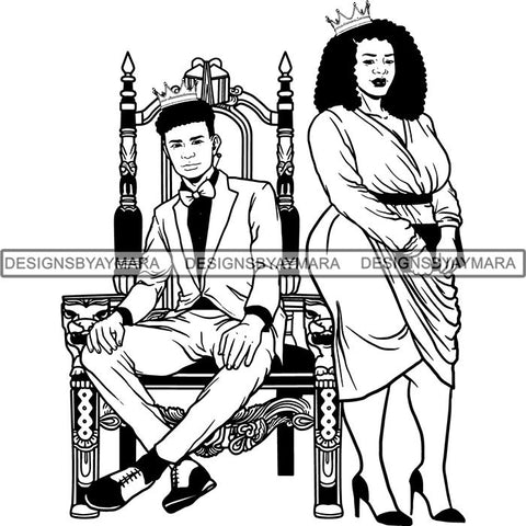 King and Queen Rey Reina Couple Life Goals SVG Cut Files For Silhouette and Cricut